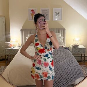 Princess Polly Floral Halter Mini Dress